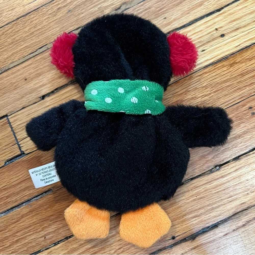 Dog Toys: Set of 2 - Plush Moose & Penguin, Crinkle Foil Inside